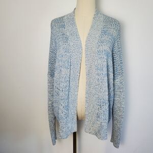 GAP Blue Cardigan Cotton Blend Knit Sweater Open Front Cardigan